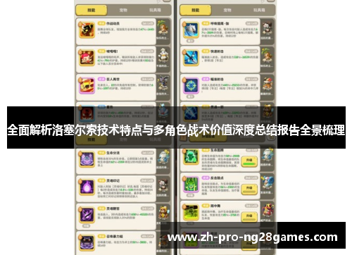 全面解析洛塞尔索技术特点与多角色战术价值深度总结报告全景梳理